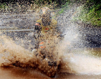 Monsoon Scooter Race in Mumbai