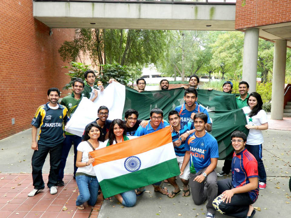 Indian and Pakistani fans root for their teams together in Georgia at India v Pakistan T20 2012 match. Photo: Aekta Patel, Duluth, Georgia