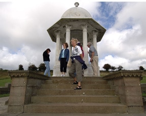The Chattri Memorial, in Brighton, England, established in 1921 in memory of Indian soldiers who died in hospitals in Brighton and Hove during the World War I, 53 of who were cremated at this spot.