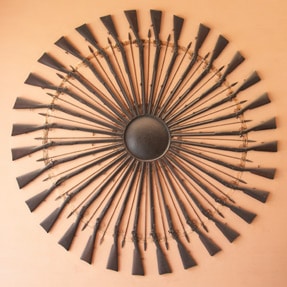 Gun display at Diwan-I-Khas in the Jaipur City palace..