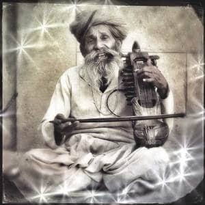A musician in Jaisalmer, Rajasthan, India