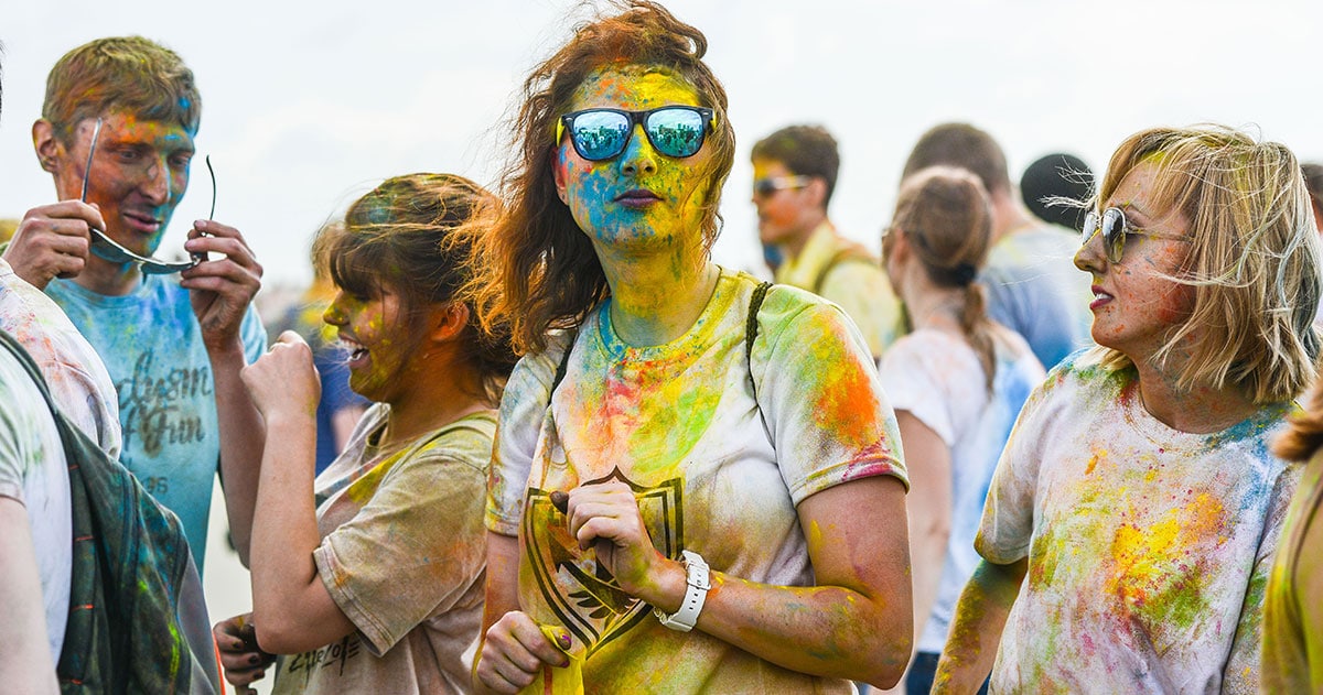 Photo: Holi celebrations in Khabarovsk, Russia.