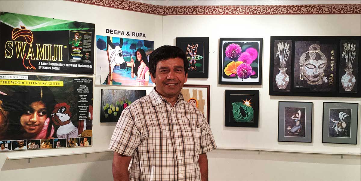 Manick Sorcar at his studio.
