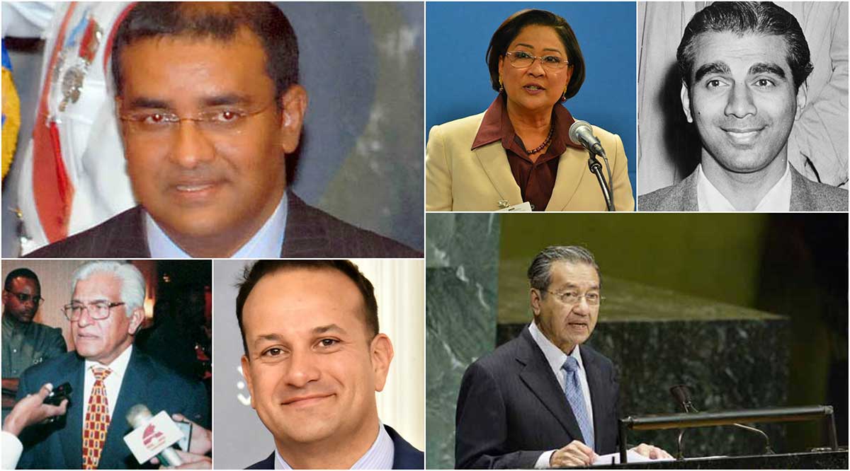(Clockwise from top left) (Clockwise from top left) Bharrat Jagdeo, Kamla Persad-Bissessar, Cheddi Jagan, Mahathir Mohamad, Leo Varadkar, Basdeo Panday