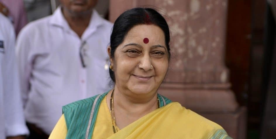 External Affairs Minister Sushma Swaraj at Parliament in New Delhi, on July 27, 2017.