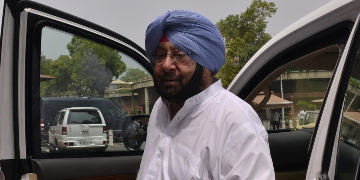 Punjab Chief Minister Captain Amarinder Singh at Parliament on Aug 8, 2017.