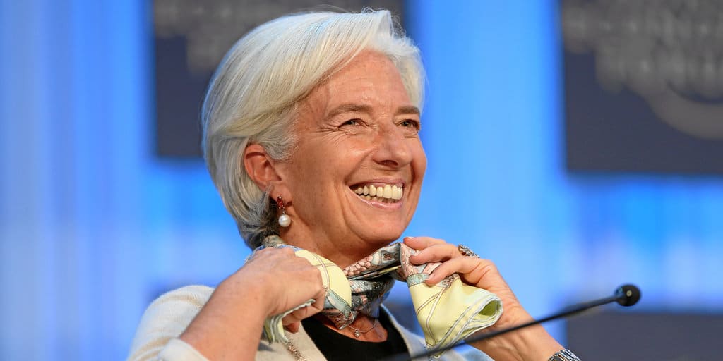 Christine Lagarde, Managing Director, International Monetary Fund (IMF), during a session at the annual meeting of the World Economic Forum in Davos, Switzerland, January 26, 2013.