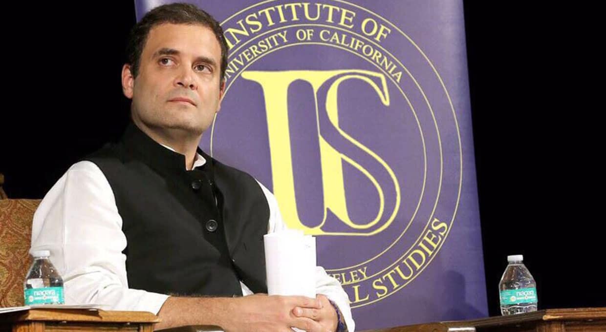 Rahul Gandhi at the University of California at Berkeley.
