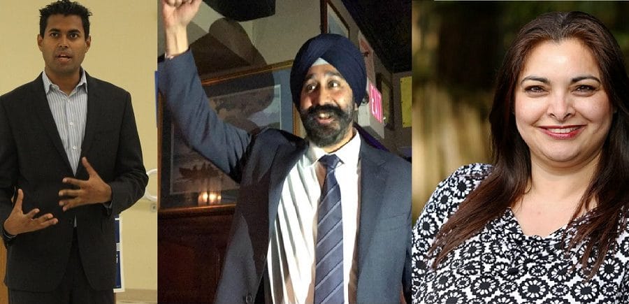 (From left) Vin Gopal, Ravinder Bhalla and Manka Dhingra