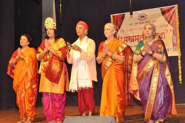 Members of the Non-Resident Indians’ Parents’ Organisation - Pune (NRIPO) during a Diwali Mela celebrations.
