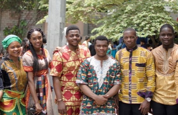 A group of African students on Ethnic Day at Christ University in Bengaluru .