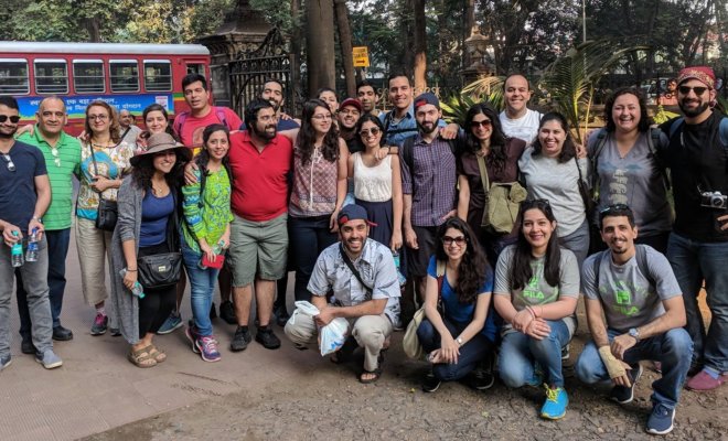 The group of Zoroastrian youth during their India trip