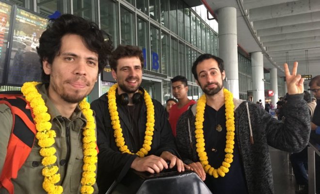 (From left) Bassist Yann Phayphet, drummer Marc Michel and pianist Elie Dufour of EYM Trio