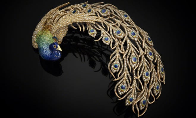 Peacock aigrette, 1905, is a part of the al Thani collection.