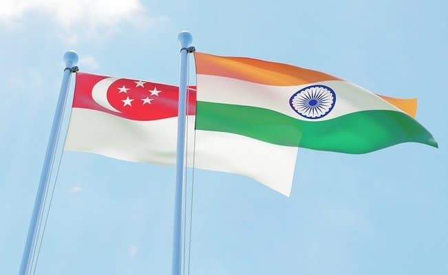 Singapore and India flags