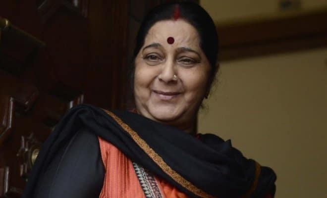 External Affairs Minister Sushma Swaraj at Parliament on Jan 2, 2018.