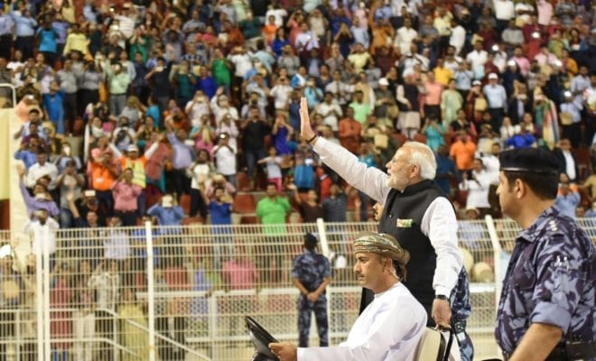 Indian Prime Minister Narendra Modi in Muscat, Oman