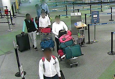 Official photo of the group of Indians traveling to Australia on fake documents.