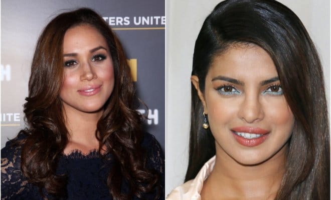 Meghan Markle (left); Priyanka Chopra.