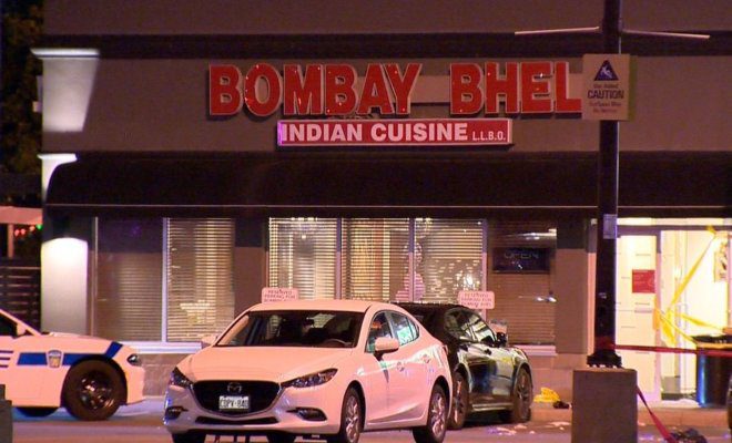 The Bombay Bhel restaurant at Mississauga, a suburb of Toronto, Canada.