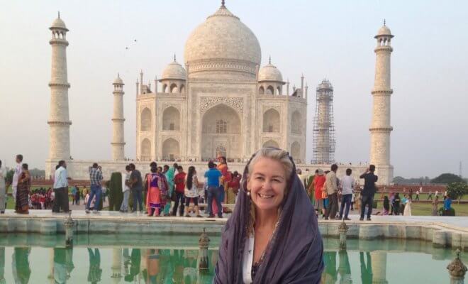 Fiona Caulfield at Taj Mahal