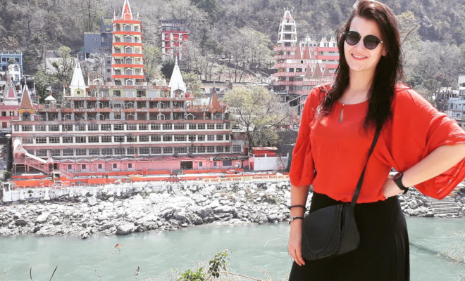Sheena Strahm in Rishikesh