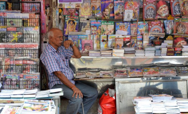 An Indian magazine store in Singapore.