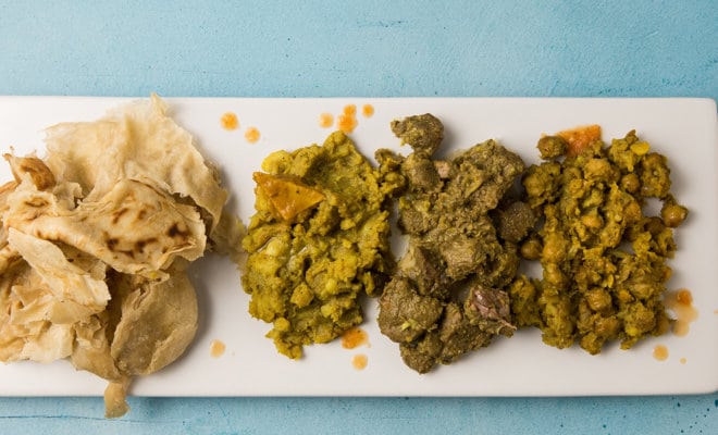 Buss up shut from Teddy's Roti Shop in Washington, D.C.
