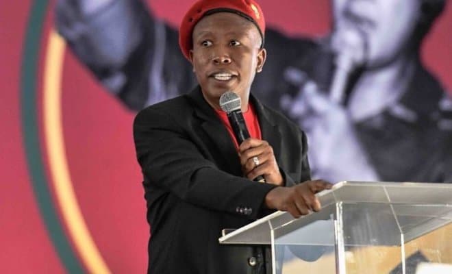 Economic Freedom Fighters leader Julius Malema.