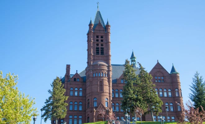John Crouse memorial College in Syracuse University, Syracuse, New York State, USA.