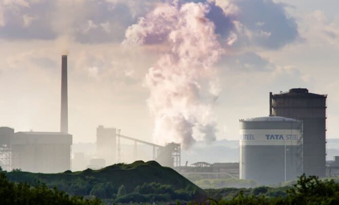 Tata Steel production facility at Port Talbot.