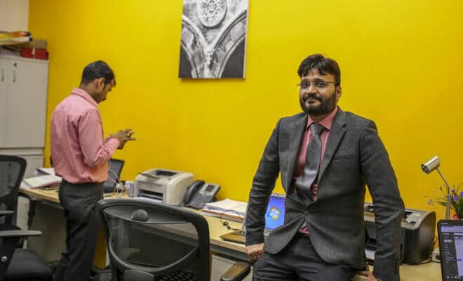 Devendra Jain at his office.