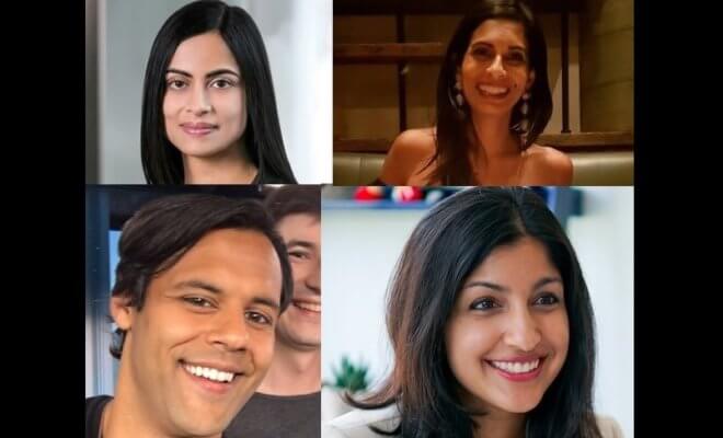 (Clockwise from top left) Dhivya Suryadevara, Anu Duggal, Anjali Sud, Baiju Bhatt
