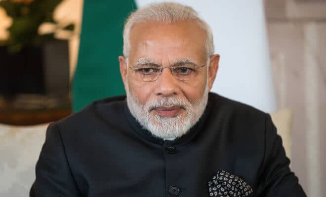 Narendra Modi, India's prime minister, is shown in London on April 18, 2018.