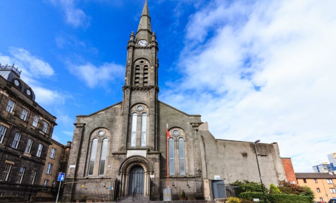 Guru Nanak Gurdwara Sahib in Leith city, Edinburg.