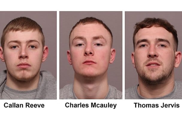The three men convicted for murder of Ramniklal Jogiya in Leicester on Jan. 24, 2018.