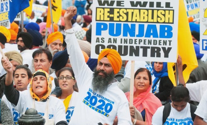 Sikh separatist rally in London on Aug.12.