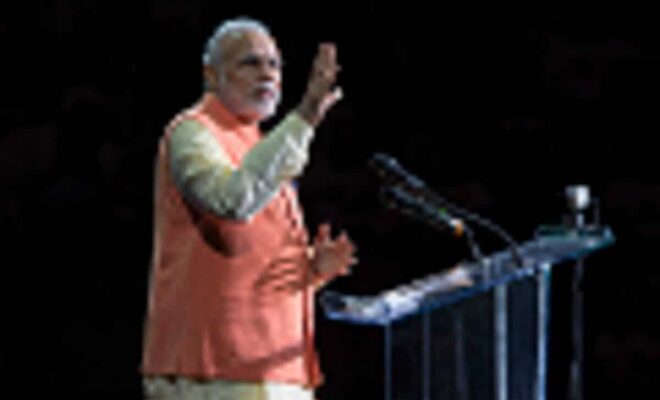 Narendra Modi, India's prime minister, at Madison Square Garden in New York, Sept. 28, 2014.