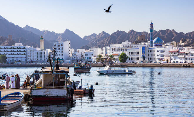 The Muttrah fish docks in Muscat, Oman