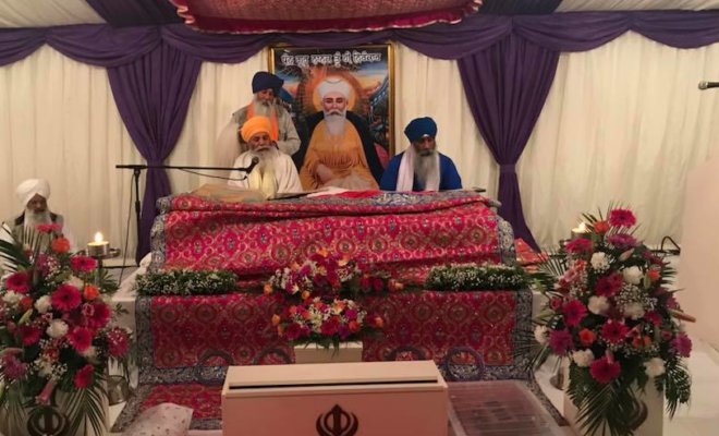 Ceremony at Ramgarhia Sikh Gurdwara Leicester