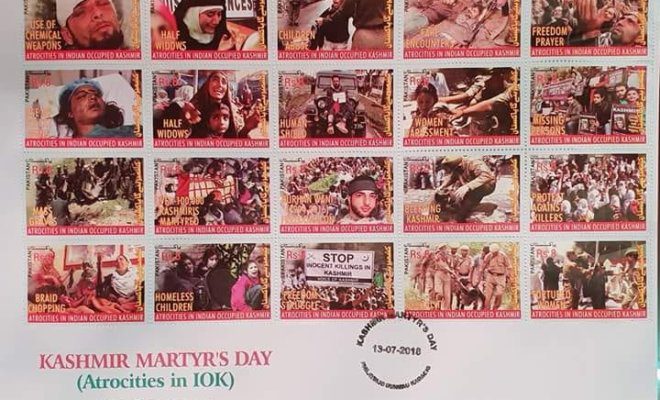 India charges that the 20 commemorative stamps were