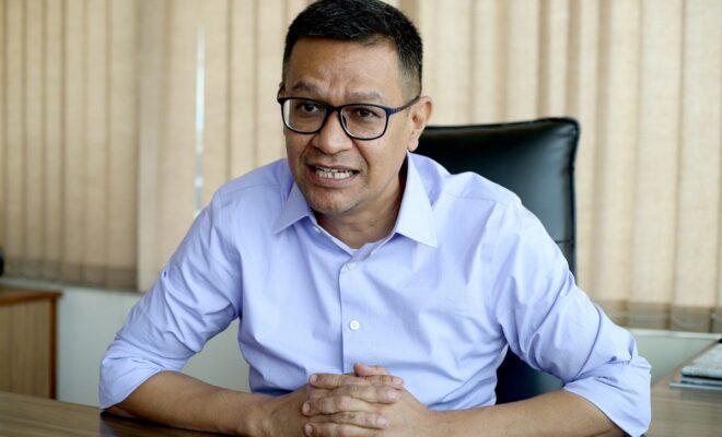 Binay Bohra, the managing director at Vianet Communications in Kathmandu, Nepal, Sept. 25, 2018.