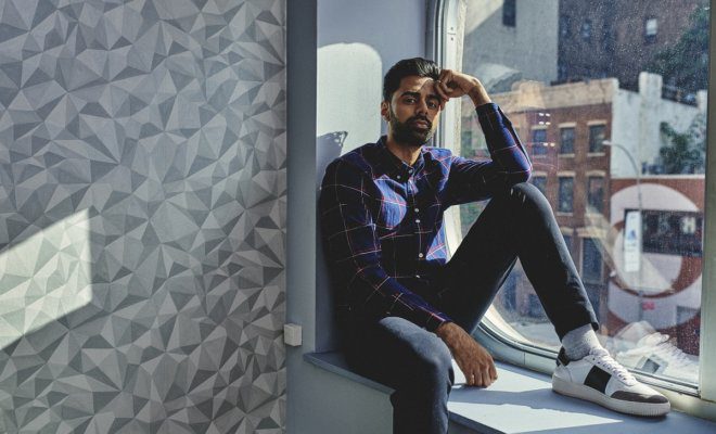 Comedian Hasan Minhaj at the offices of
