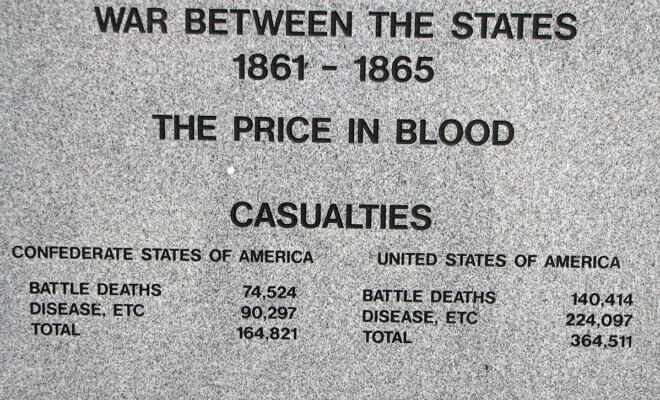American Civil War plaque in Florida.