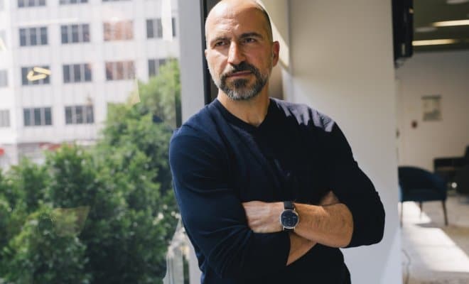 Dara Khosrowshahi, the chief executive of Uber, in San Francisco, Aug. 24, 2018. The ride-hailing company said on Nov. 14, 2018, that it lost $1.07 billion in the third quarter, more than in the prior period and slightly less than in the same period a year ago, as it has invested heavily outside of its core business in areas such as bicycles, scooters and freight shipments.