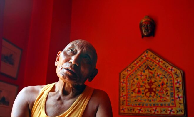 Tibetan Buddhist monk and former political prisoner Palden Gyatso, in New York, June 25, 2008. Gyatso, who defied Chinese control of his country, and who then fled to tell the world his story of more than three decades of hardship in Chinese prisons and labor camps, died on Nov. 30, 2018 in Dharamsala, India. He was 85.